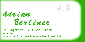adrian berliner business card